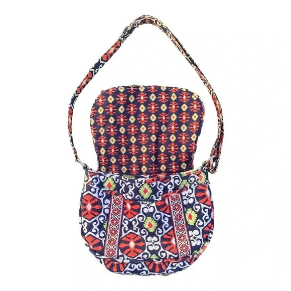 Vera Bradley Sun Valley RETIRED Print Crossbody Bag Southwest Orange Navy Sz OS - Picture 4 of 12